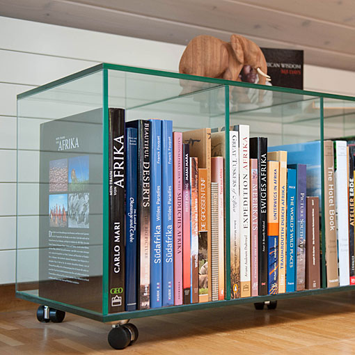 Bücherregal aus Glas