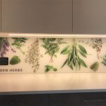 Küchenrückwand aus Glas mit Digitaldruck