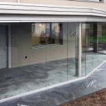 Terrassenschiebeverglasung zum öffnen von Wintergarten