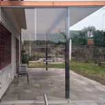 Windschutz Glastrennwand bei Terrasse