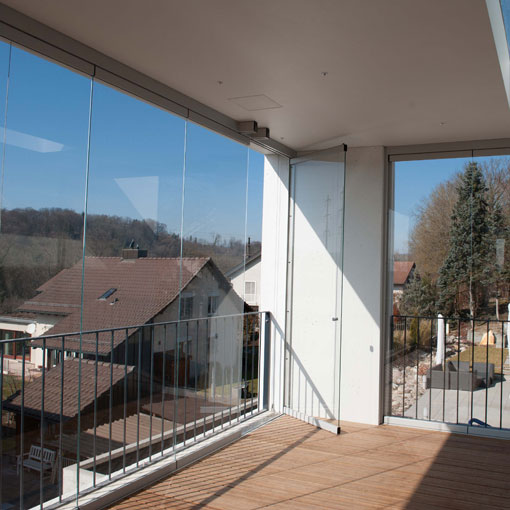 komplette Balkonschiebeverglasung