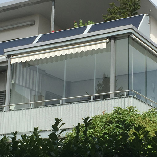 komplette Balkonschiebeverglasung